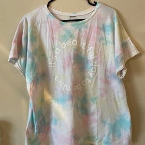 Whitney Simmons Oversized Tie Dye Slouchy Tee